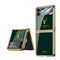 For Samsung Galaxy Z Flip3 5G GKK Elk Electroplating Glass Shell Film Integrated Phone Case(Emerald)