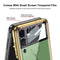 For Samsung Galaxy Z Flip3 5G GKK Elk Electroplating Glass Shell Film Integrated Phone Case(Emerald)