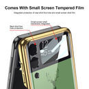 For Samsung Galaxy Z Flip3 5G GKK Elk Electroplating Glass Shell Film Integrated Phone Case(Black)