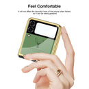 For Samsung Galaxy Z Flip3 5G GKK Elk Electroplating Glass Shell Film Integrated Phone Case(Emerald)