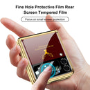 For Samsung Galaxy Z Flip3 5G GKK Elk Electroplating Glass Shell Film Integrated Phone Case(Emerald)