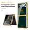 For Samsung Galaxy Z Flip3 5G GKK Elk Electroplating Glass Shell Film Integrated Phone Case(Emerald)