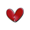 S925 Sterling Silver Dark Heart Ear Studs Women Earrings