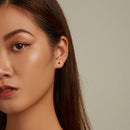 S925 Sterling Silver Dark Cross Ear Studs Women Earrings
