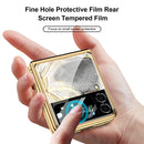 For Samsung Galaxy Z Flip3 5G GKK Marble Pattern Electroplating Glass Phone Case(Marble 06)