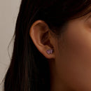 S925 Sterling Silver Pink Butterfly Ear Studs Women Earrings