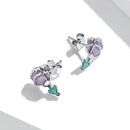 S925 Sterling Silver Carnation Ear Studs Women Earrings
