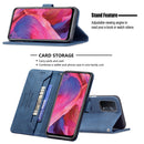 For OPPO A74 5G / A93 5G / A54 5G Magnetic Clasp RFID Blocking Anti-Theft Leather Case with Holder & Card Slots & Wallet(Blue)