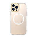 TOTUDESIGN AA-070 Sparkling Series MagSafe Magnetic Transparent PC TPU Phone Case For iPhone 13(Gold)