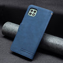For Samsung Galaxy A22 5G Magnetic Clasp RFID Blocking Anti-Theft Leather Case with Holder & Card Slots & Wallet(Blue)