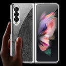 For Samsung Galaxy Z Fold3 5G GKK Electroplating Painted Tempered Glass Phone Case(Diamond)