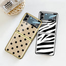 For Samsung Galaxy Z Flip3 5G GKK Electroplating Painted Tempered Glass Phone Case(White)