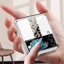 For Samsung Galaxy Z Flip3 5G GKK Electroplating Painted Tempered Glass Phone Case(White)