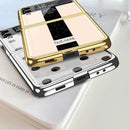 For Samsung Galaxy Z Flip3 5G GKK Electroplating Painted Tempered Glass Phone Case(White)