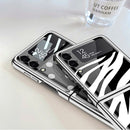 For Samsung Galaxy Z Flip3 5G GKK Electroplating Painted Tempered Glass Phone Case(White)