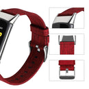 For Fitbit Charge 5 Nylon Canvas Watch Band(Red)