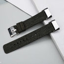 For Fitbit Charge 5 Nylon Canvas Watch Band(Dark Green)