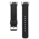 For Fitbit Charge 5 Nylon Canvas Watch Band(Denim Black)