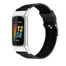 For Fitbit Charge 5 Nylon Canvas Watch Band(Denim Black)