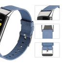 For Fitbit Charge 5 Nylon Canvas Watch Band(Denim Light Blue)