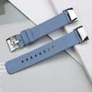 For Fitbit Charge 5 Nylon Canvas Watch Band(Denim Light Blue)