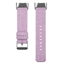 For Fitbit Charge 5 Nylon Canvas Watch Band(Light Purple)
