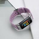 For Fitbit Charge 5 Nylon Canvas Watch Band(Light Purple)