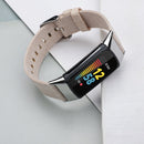 For Fitbit Charge 5 Nylon Canvas Watch Band(Apricot)