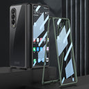 For Samsung Galaxy Z Fold3 5G GKK Integrated Electroplating + Glass Full Coverage Phone Case(Gold)