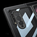 For Samsung Galaxy Z Fold3 5G GKK Integrated Electroplating + Glass Full Coverage Phone Case(Gold)