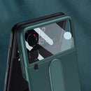 For Samsung Galaxy Z Flip3 5G GKK Ultra-thin PC Full Coverage Phone Flip Case with Ring Holder(Silver)