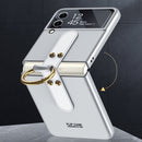 For Samsung Galaxy Z Flip3 5G GKK Ultra-thin PC Full Coverage Phone Flip Case with Ring Holder(Black)