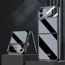 For Samsung Galaxy Z Flip3 5G GKK UV Porcelain Full Coverage Phone Flip Case(Black)