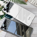 For Samsung Galaxy Z Flip3 5G GKK UV Porcelain Full Coverage Phone Flip Case(White)