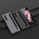 For Samsung Galaxy Z Fold3 5G GKK Ultra-thin Full Coverage Phone Flip Case with Pen Slot(Dark Green)