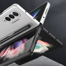For Samsung Galaxy Z Fold3 5G GKK Ultra-thin Full Coverage Phone Flip Case with Pen Slot(Dark Green)