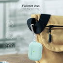 Thicken Silicone Round Bottom Earphone Protective Case with Hook For AirPods 3(Light Green)