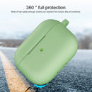 Thicken Silicone Round Bottom Earphone Protective Case with Hook For AirPods 3(Mint Green)
