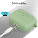 Thicken Silicone Round Bottom Earphone Protective Case with Hook For AirPods 3(Mint Green)
