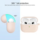 Thicken Silicone Round Bottom Earphone Protective Case with Hook For AirPods 3(Pink Silt)
