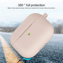 Thicken Silicone Round Bottom Earphone Protective Case with Hook For AirPods 3(Pink Silt)