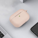 Thicken Silicone Round Bottom Earphone Protective Case with Hook For AirPods 3(Pink Silt)