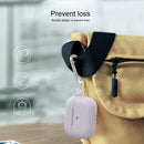 Thicken Silicone Round Bottom Earphone Protective Case with Hook For AirPods 3(Lavender Purple)