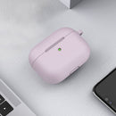 Thicken Silicone Round Bottom Earphone Protective Case with Hook For AirPods 3(Purple)