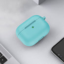 Thicken Silicone Round Bottom Earphone Protective Case with Hook For AirPods 3(Emerald Green)