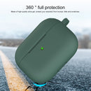 Thicken Silicone Round Bottom Earphone Protective Case with Hook For AirPods 3(Olive Green)