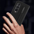 For Samsung Galaxy Z Fold3 5G GKK Ultra-thin PC + Leather Full Coverage Phone Flip Case with Pen Slot(Dark Green)