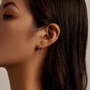 S925 Sterling Silver Square Zircon Women Earrings(Blue)