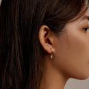 S925 Sterling Silver Square Zircon Women Earrings(Green)
