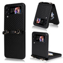 For Samsung Galaxy Z Flip3 5G Carbon Fiber Texture Phone Case(White)